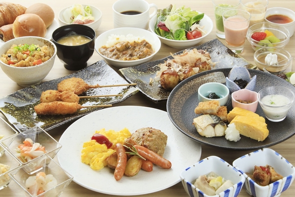 大阪もんビュッフェで食いだおれ！【朝食付き】14時チェックアウト